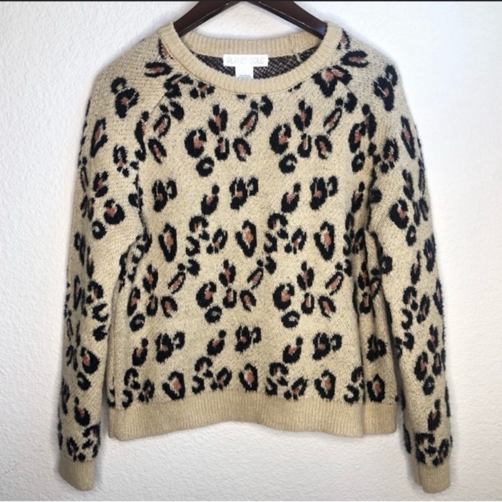 Planet Gold leopard print sweater
